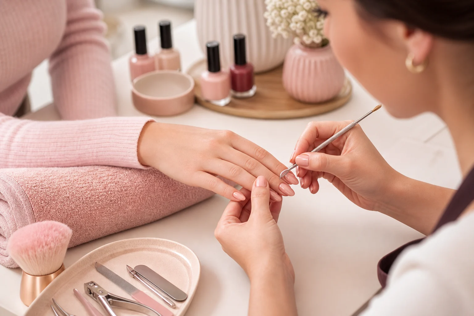 Manicura profesional en un centro Boom Nails